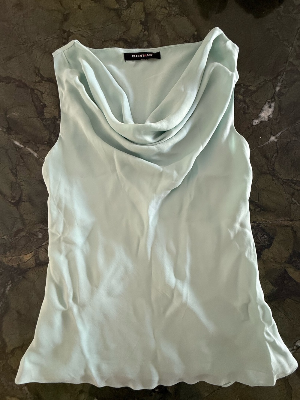 Ellen Tracy Mint Green Cowl Neck Sleeveless Camisole